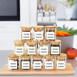 High Borosilicate Handmade Mouth Blown Eco-Friendly Glass Storage Jar Bamboo Lid Cover Modern Design Multifunction Large - Product Image 4