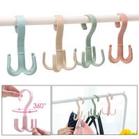 Porte-manteau mural en plastique personnalisé, crochets rotatifs pour vêtements, crochets pour lacets de chaussures, organisateur de sacs, support pour ceintures et foulards