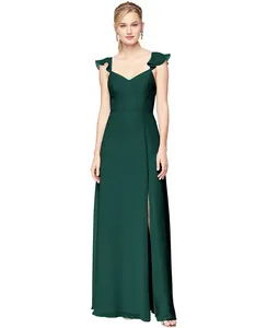 OEM Custom Suppliers Green Wedding Bridesmaids Dresses Chiffon Breathable Elegant Prom Dresses 2023 Evening dresses