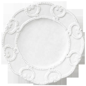 Venta al por mayor de lujo hecho a mano en relieve de porcelana gres juegos de cena hueso China restaurante platos de cerámica planta para bodas - Product Image 5