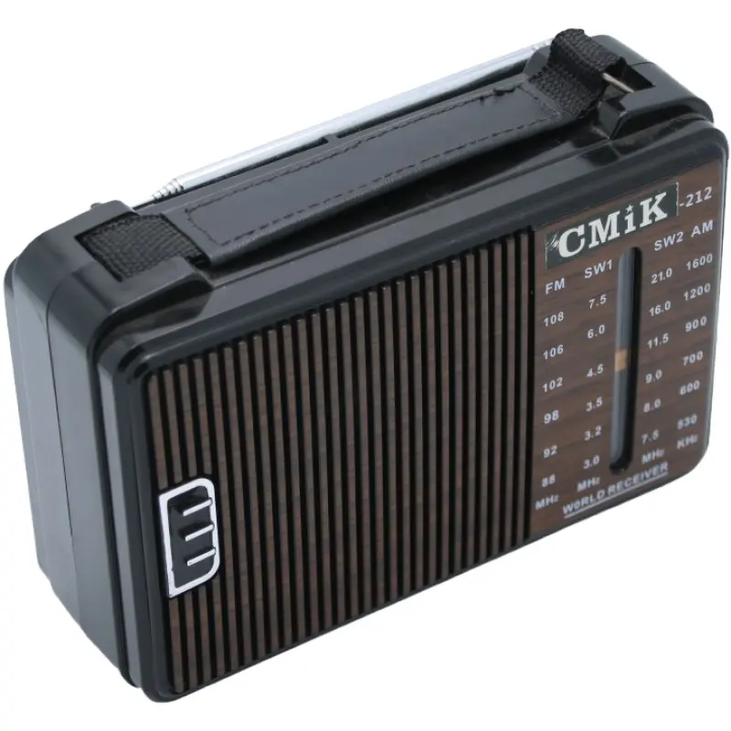 Cmik mk-212 ucuz plastik radyo kulaklık jack am/fm/sw1-2 5 bant taşınabilir radyo