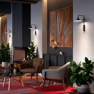 屋外防水装飾LEDフロアガーデン照明、黒い正方形装飾造園外壁ライト - Product Image 4