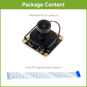 เวฟแชร์ IMX290-83 IR-CUT กล้องเซ็นเซอร์กล้องสตาร์ไลท์โฟกัสคงที่ 2MP รองรับราสเบอร์รี่ PI 4B/3B+ /3A+/ซีโร่/ซีโร่ 2 ดับเบิลยู K453 - Product Image 5