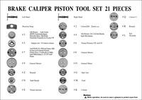 Kit d'outils manuels universels de précision pour rétraction de pistons de frein à disque et compresseur de frein, 21 pièces, OEM/ODM BMW/Alfa Romeo, Garantie 6 mois
