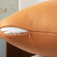 Moderne minimaliste lumière luxe Style Pu cuir épissage croix motif taie d'oreiller canapé coussin imitation cuir voiture coussin