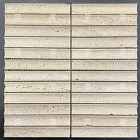 Mosaïque 3D rétro en forme d'arc, motif marbre, pour décoration murale, crédence de salle de bain et cuisine