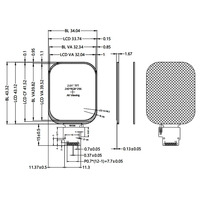 Modul Layar LCD TFT JD9853 2,01 Inci, Modul Panel LCD Layar Warna SPI Sudut Bulat 240x296, Modul LCD Kecil