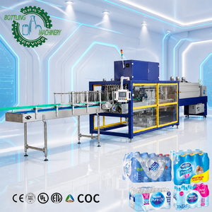 Machine d'emballage sous film rétractable entièrement automatique et colorée pour bouteilles et canettes en PET avec film imprimé en PE pour <span class=keywords><strong>eau</strong></span> minérale - Product Image 1
