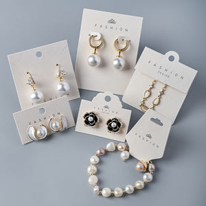 Brinco Exibição De Papelão Etiquetas Personalizar Logotipo Papel Impresso Jóias Brinco Embalagem Exibição De Cartões De Papel Titular Embalagem - Product Image 1