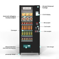 Nueva máquina expendedora tipo correa de tendencia, 36 ranuras, máquinas expendedoras comerciales automáticas de alimentos frescos, pasteles, verduras y frutas a la venta