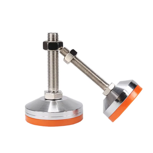 Pieds fixes solides en métal robuste Support antidérapant en caoutchouc jaune M12 M16 20 repose-pieds mécaniques réglables pour tables - Product Image 3