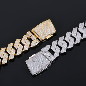 Chaîne cubaine tendance de 25 mm avec 6 rangs de zircons, style urbain, collier hip-hop personnalisé pour homme, cadeau de fête - Product Image 5