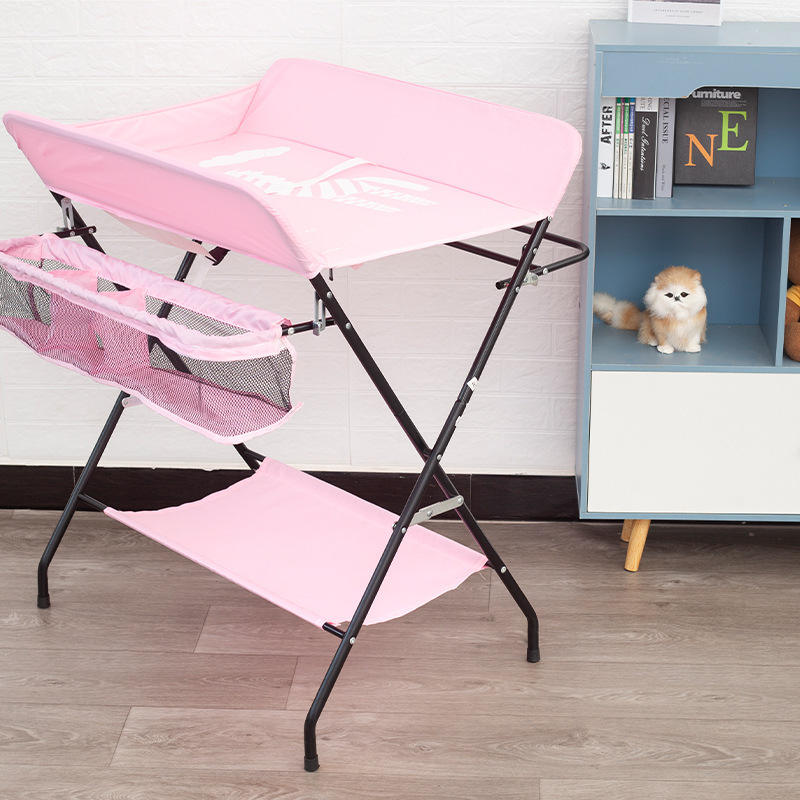 Pink standard-clothes rack/storage basket