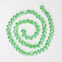 Perles de verre facettées en forme de roue, colorées et brillantes, de 2 à 10 mm, pour la fabrication de bijoux et les décorations de mariage (vente en gros)