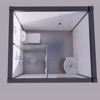 WC mobiles portables de luxe siège de toilette salle de bain à vendre salle de douche préfabriquée personnalisée OEM prix d'usine