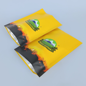 Matte Black Stand Up <b>Coffee</b> Bean Pouch with Valve Resealable Ziplock Custom <b>Printed</b> Mylar Bag 250g 500g 1kg - Product Image 5