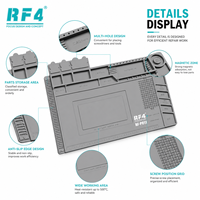 Tapis de réparation en silicone résistant à la chaleur RF4 RF-PO11 500 ° Tapis de soudure pour réparation de circuits imprimés de téléphones – Essentiels pour l'atelier de réparation électronique