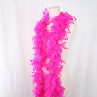 Boas en plumes d'autruche rose et rose rouge teints pour les décorations de festivals de bricolage accessoires vestimentaires et embellissements