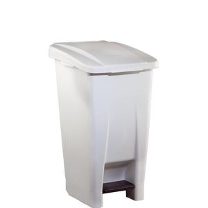 Contenitore con Pedale e Coperchio Bianco 60 L per Rifiuti Organici - Product Image 1