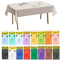 Nappe jetable rectangulaire Peva couleur unie nappe de décoration de fête d'anniversaire de mariage 3 nappes épaissies en soie vente en gros
