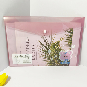 Carta tamanho A4 Kraft papel arquivo pasta com PP botão <span class=keywords><strong>String</strong></span> encerramento para organização e armazenamento de documentos - Product Image 6