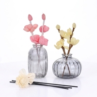 Vente en gros de flacons diffuseurs de luxe en verre de 200 ml, 300 ml, 400 ml, grande capacité, flacon diffuseur d'huiles essentielles avec bâtonnets en rotin