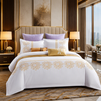 Ensemble de literie de chambre à coucher 100% coton, drap de lit de couleur blanche, taille unique en percale