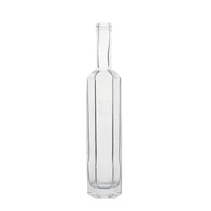 定制独特六角形尺寸六角形白酒伏特加杜松子酒Tequlia玻璃瓶