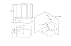 Bồn Tắm Acrylic Hình Chữ Nhật 2 Người, Phòng Tắm Hơi Nước, Spa, Bồn Tắm Ướt, Trong Nhà - Product Image 3