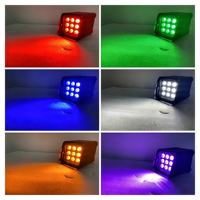 Super promotion : Projecteur LED extérieur étanche IP65 9x18W RGBWAV UV 6-en-1, alimenté par batterie, avec contrôle WiFi, application et DMX sans fil, idéal pour mariages