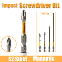 2 embouts de tournevis magnétiques KiWALL PH2, embouts de perçage croisés Phillips en acier S2 de 50 à 150 mm, tige hexagonale de 1/4 pouces