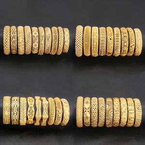 Jxx Dubai - Brazalete Chapado en Oro de 24K para Mujer, Joyería de Boda, Brazaletes de Oro de Alta Calidad - Product Image 1