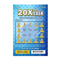 Fabricant de billets de loterie personnalisés 20X, billets à gratter pour loterie, impression numérique UV, papier/carton offset