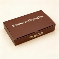 Boîte d'emballage pliable en carton alimentaire recyclable pour brownies, gâteaux, biscuits, pain et donuts