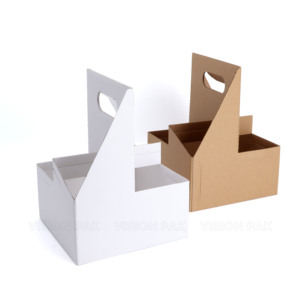 Fabricante logotipo personalizado impresión bebida caliente café <span class=keywords><strong>Boba</strong></span> té para llevar tazas portador cajas de papel Sushi comida para bebés en relieve en caja - Product Image 2