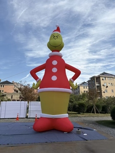 Zhenmei Giant Christmas <strong>Grinch</strong> Balloon Green Air Model Advertising <strong>Inflatable</strong> with Built-In Fan &amp; Easy Setup for Outdoor Display - Product Image 4