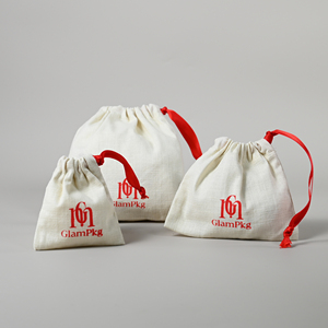 Glampkg Customized Cotton Linen Drawstring Bag with Microfiber Logo Eco-Friendly Recyclable Storage - Product Image 6