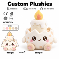 Jouet en peluche personnalisé OEM ODM, créatif, en forme d'œuf, sur le thème alimentaire, super doux, rembourré de coton PP, certifié CE, pour tous les âges
