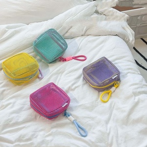 Fashion Dopamine Color Storage <b>Bag</b> Candy Color <b>Large</b> Capacity Mesh Cosmetic <b>Bag</b> <b>Toiletry</b> Coin Purse - Product Image 3