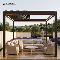 Toit à persiennes en aluminium personnalisé B2B pour les constructeurs et les entrepreneurs, pergola imperméable pour terrasse de piscine, protection solaire