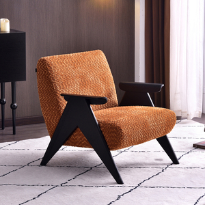 Nordique luxe moderne en bois massif fauteuil canapé côté loisirs pour salon chambre paresseux simple velours Accent Design créatif - Product Image 2