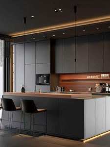 Cuisine en bambou de luxe légère, fabriquée à Taiwan, sur mesure, panneau Aiget, <span class=keywords><strong>table</strong></span> intégrée pour toute la maison, <span class=keywords><strong>table</strong></span> à manger - Product Image 3