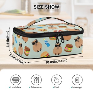Wholesale Eco Friendly Customizable Reusable Cute Cartoon Lunch <b>Bag</b> Box <b>Small</b> Handheld for School Office Picnic Travel - Product Image 2