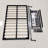 Lit mural pliant moderne en fer et bois noir, meuble Murphy gain de place, assemblage facile, durable