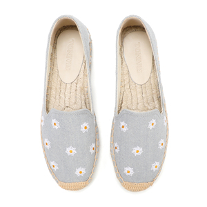<span class=keywords><strong>Espadrilles</strong></span> plates brodées Daisy pour femme, faites à la main, en toile, à enfiler, respirantes, <span class=keywords><strong>semelle</strong></span> en <span class=keywords><strong>corde</strong></span> de jute, mocassins d'été - Product Image 5