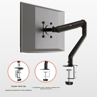 Support de moniteur d'ordinateur de bureau, support de bureau pivotant à ressort à gaz pour moniteurs de 15 à 32 pouces
