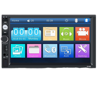 Autoradio universel 7 pouces 2 Din, lecteur MP5, écran tactile capacitif, CarPlay sans fil, Android Auto pour Mirror Link GPS