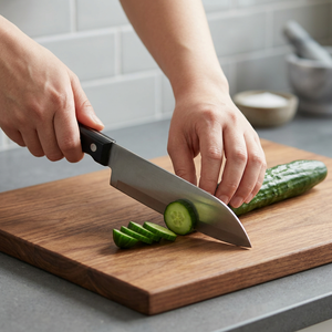Cuchillo de Cocina Profesional de Acero Inoxidable con Hoja Serrada, Mango de Plástico con Acabado Mate, Apto para Lavavajillas, 6-7.9 Pulgadas - Product Image 2