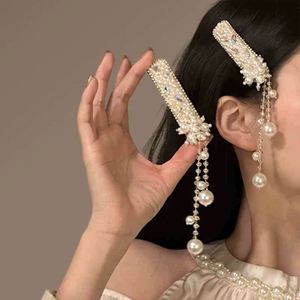 Inlaid Rhinestone <b>Bow</b> Tassel Hair <b>Clip</b> for Women Temperament Sweet Hairpin High-end Side Bangs <b>Clip</b> Fashion Hair Accessories - Product Image 1