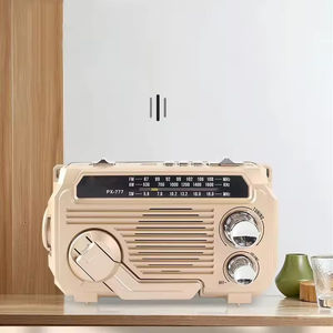 Radio multibandes, carte TF, manivelle, panneau solaire, recharge USB, lampe torche ABS, lampes de camping LED - Product Image 4